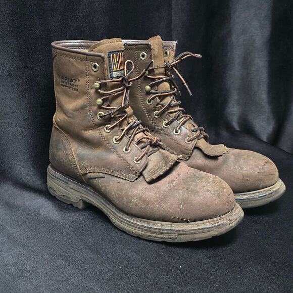 Ariat Waterproof Composite Toe Leather Work Boot Shoes Size 10 EE - Picture 12 of 12
